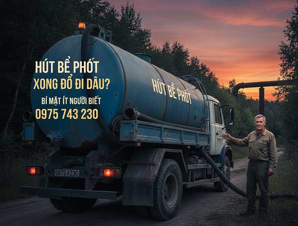 Hút bể phốt xong đổ đi đâu? Bí mật ít người biết