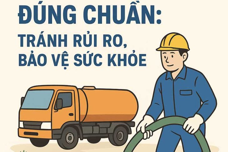 Hút bể phốt như thế nào đúng chuẩn: Tránh rủi ro, bảo vệ sức khỏe