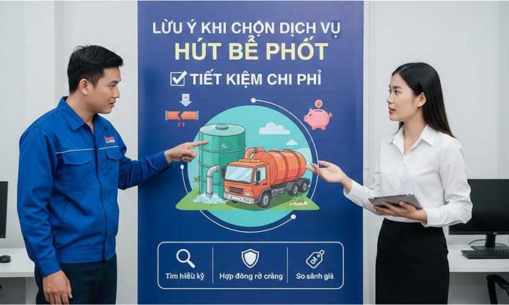 Lưu ý khi chọn dịch vụ hút bể phốt: Tránh rủi ro, tiết kiệm chi phí