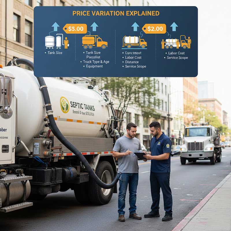 Vì sao giá hút bể phốt chênh lệch giữa các đơn vị?