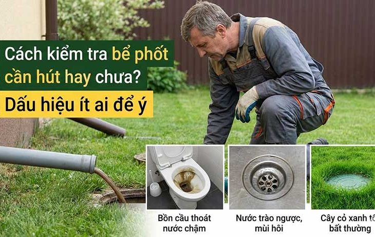 Cách kiểm tra bể phốt cần hút hay chưa