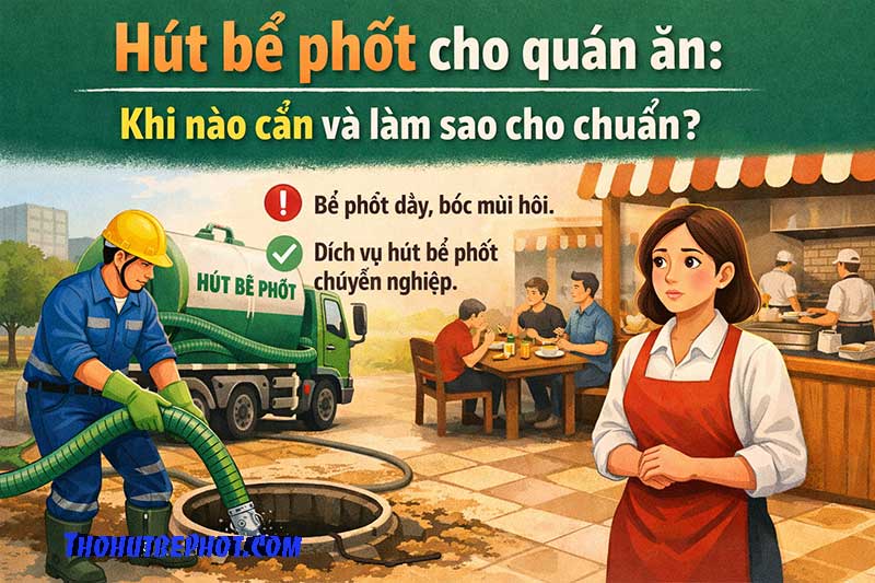 Hút bể phốt cho quán ăn: Khi nào cần và làm sao cho chuẩn