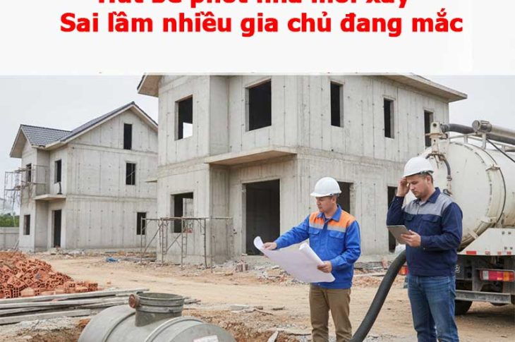 Hút bể phốt nhà mới xây – Sai lầm phổ biến nhưng ít ai nhận ra